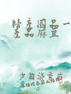 精产国品一二三产品麻豆