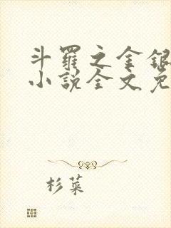 斗罗之金银龙神小说全文免费阅读