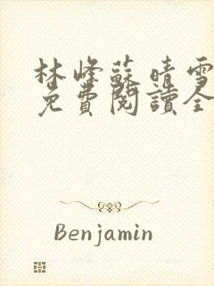 林峰苏晴雪小说免费阅读全文最新章节