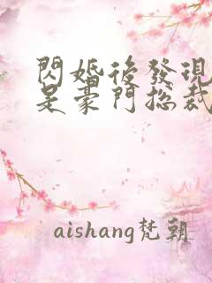 闪婚后发现老公是豪门总裁在线听电子书