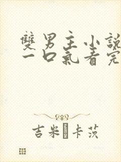 双男主小说推文一口气看完甜文