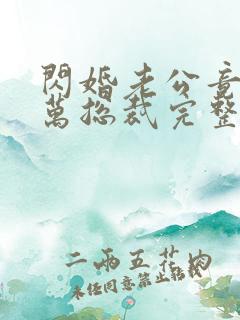 闪婚老公竟是亿万总裁完整版下载