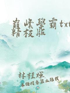 巅峰学霸txt精校版