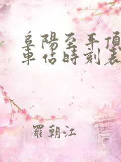 阜阳至平顶山火车站时刻表