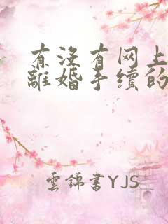 有没有网上办理离婚手续的