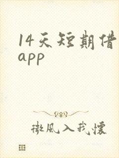 14天短期借款app