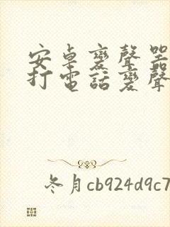 安卓变声器可以打电话变声吗