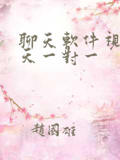 聊天软件视频聊天一对一