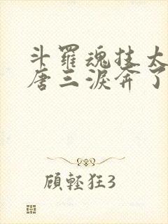 斗罗魂技太抽象唐三泪奔了免费阅读小说