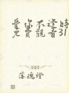 爱你不逢时短剧免费观看31集播放