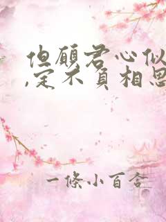 但愿君心似我心,定不负相思意怎么回复