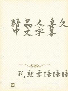 精品人妻久久久中文字幕