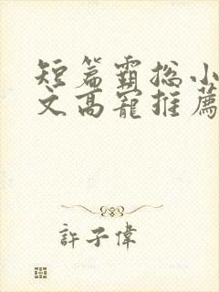 短篇霸总小说甜文高宠推荐