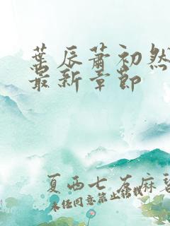 叶辰萧初然最快最新章节