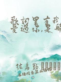 歌词里有我曾经爱过你,是哪首歌曲