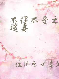 不得不爱之冷少追妻