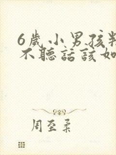 6岁小男孩叛逆不听话该如何管教?