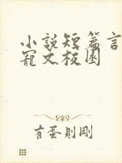 小说短篇言情甜宠文校园