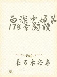 白洁少妇第1一178章阅读