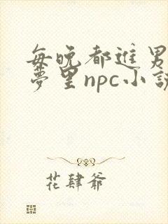 每晚都进男神的梦里npc小说