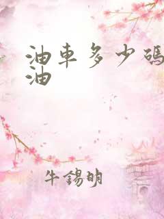 油车多少码最省油