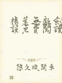 杨叶无敌剑域小说免费阅读