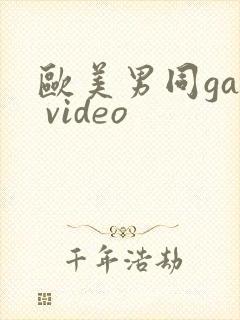 欧美男同gay video