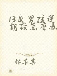 13岁男孩逆反期该怎么办