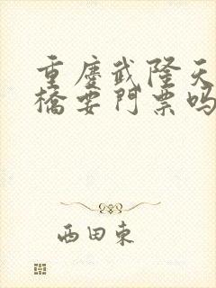 重庆武隆天生三桥要门票吗