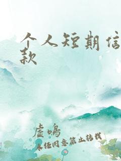 个人短期信用借款