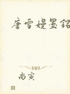 唐雪嫚墨铭阳