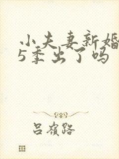 小夫妻新婚夜第5季出了吗