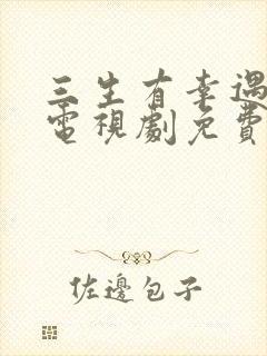 三生有幸遇上你电视剧免费观看完整版