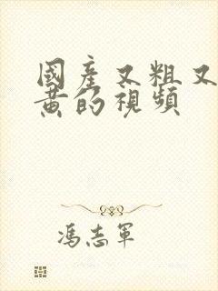 国产又粗又猛爽黄的视频