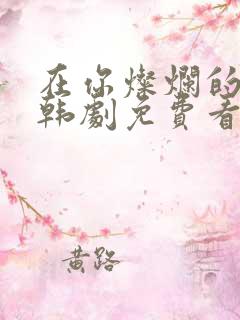 在你灿烂的季节韩剧免费看