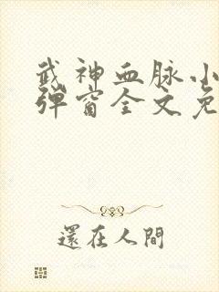 武神血脉小说无弹窗全文免费阅读