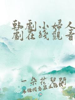 韩剧小妇人电视剧在线观看免费高清