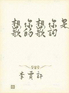 想你想你是哪首歌的歌词