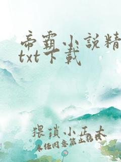 帝霸小说精校版txt下载