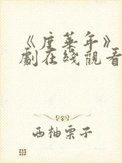 《度华年》电视剧在线观看完整版