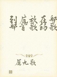 到底放在哪里是哪首歌的歌词