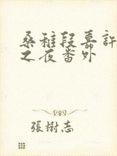 桑稚段嘉许结婚之夜番外