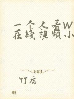 一个人看WWW在线视频小说