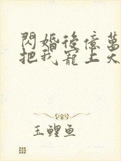 闪婚后亿万总裁把我宠上天