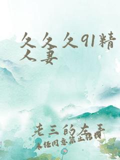 久久久91精品人妻