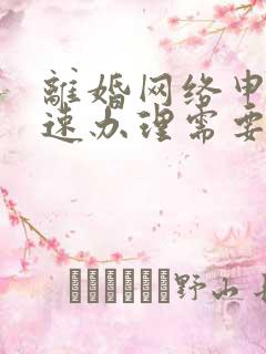 离婚网络申请快速办理需要什么材料