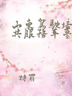 山东驾驶培训公共服务平台