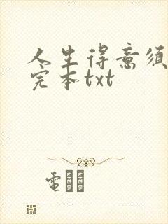 人生得意须纵欢完本txt