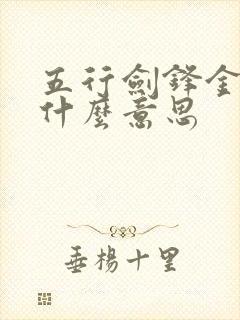 五行剑锋金命是什么意思