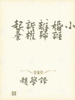 起诉离婚小孩抚养权归谁